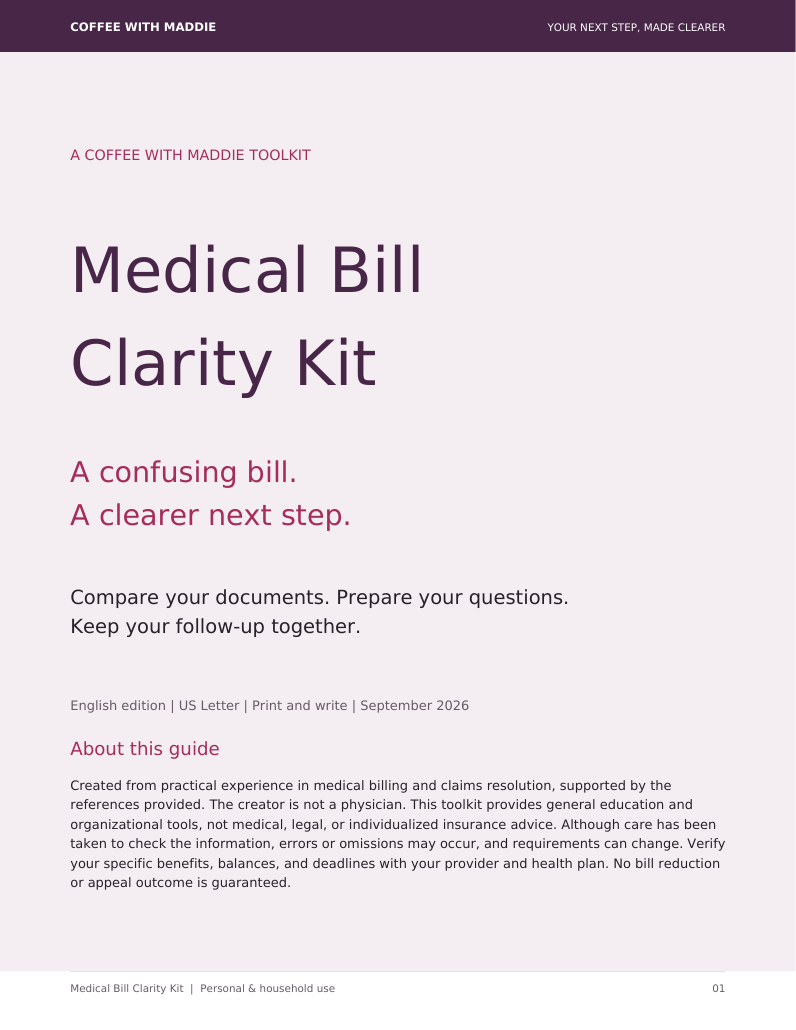 Medical Bill Clarity Kit cover